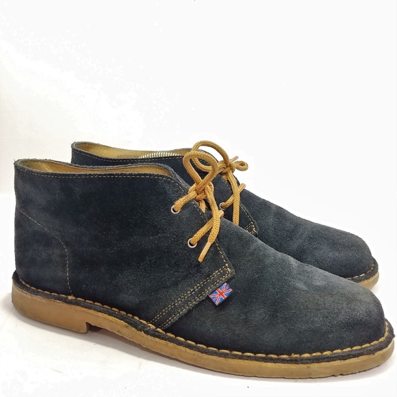 mens blue suede desert boots